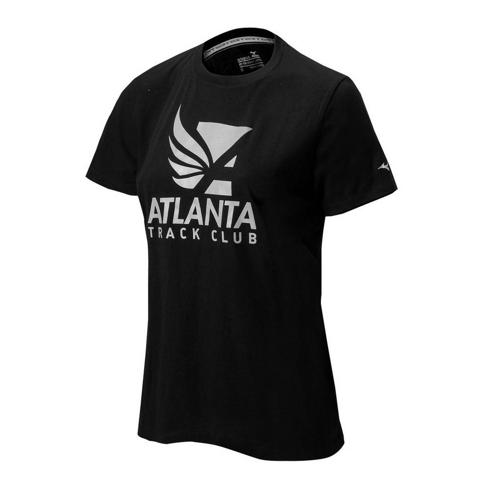 Mizuno Women's Atlanta Track Club 50/50 Running T-Shirts Black (450028-LCX)